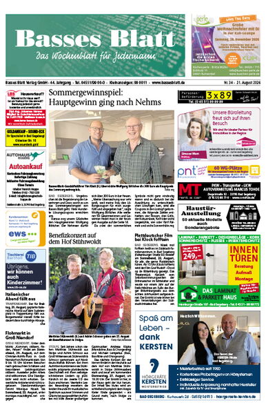 Titelblatt Basses Blatt 21.08.2026