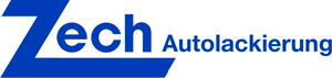 Logo der Zech Autolackierung in blauem Text