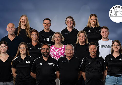 Gruppenfoto mit 15 Leuten und HSG Roktberg Logo.