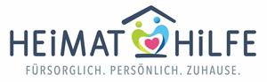 Logo von Heimathilfe, Herzen und Figuren enthalten