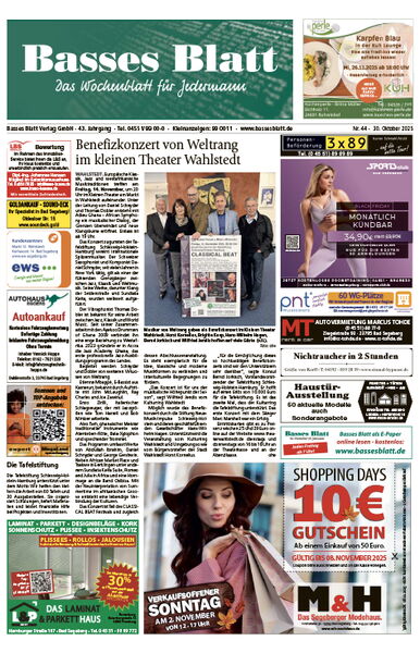 Titelblatt Basses Blatt 30.10.2025