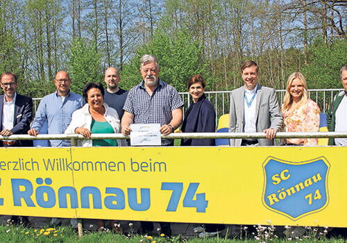 Gruppe beim EWS-Volks- und Spendenlauf SC Rönnau 74