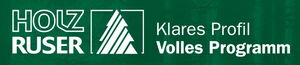 Holz Ruser Logo, Klares Profil, Volles Programm