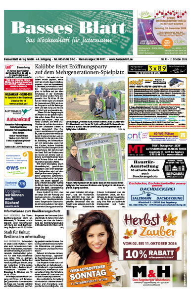 Titelblatt Basses Blatt 01.10.2026