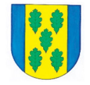 Wappen der Gemeinde Nehmten mit Blättern