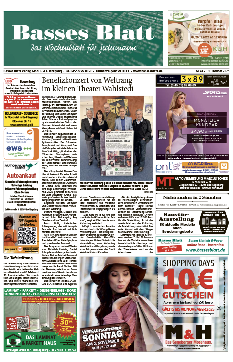 Titelblatt Basses Blatt 30.10.2025