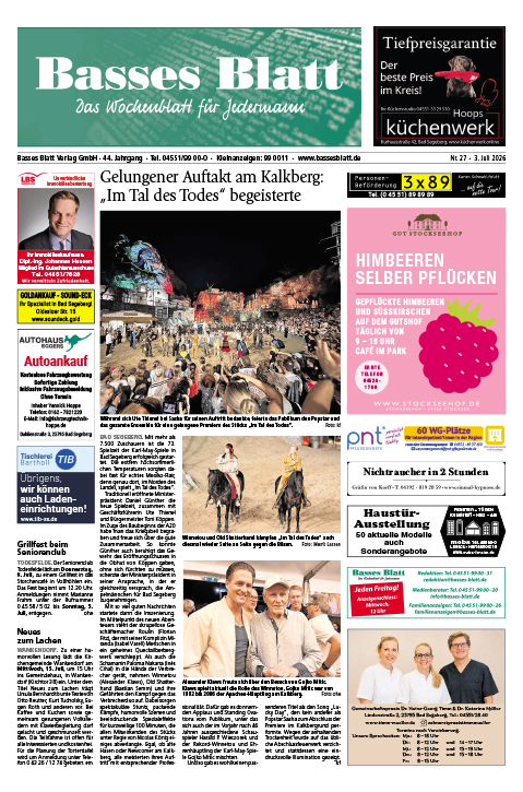 Titelblatt Basses Blatt 03.07.2026