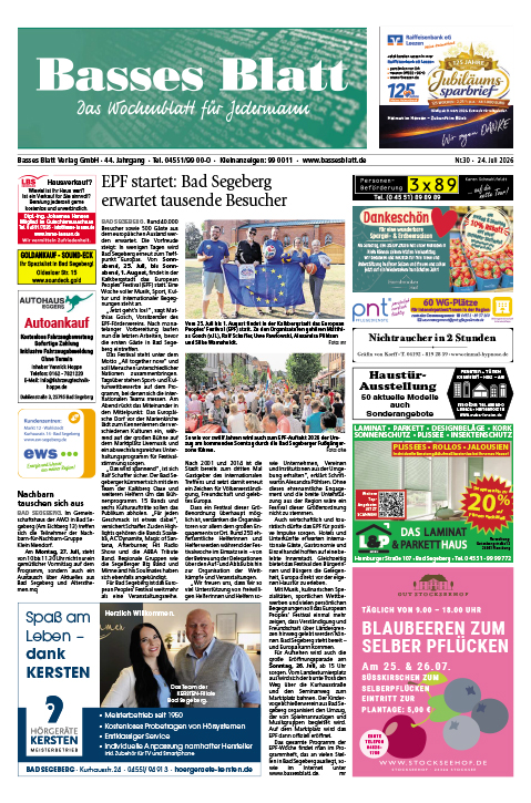 Titelblatt Basses Blatt 24.07.2026