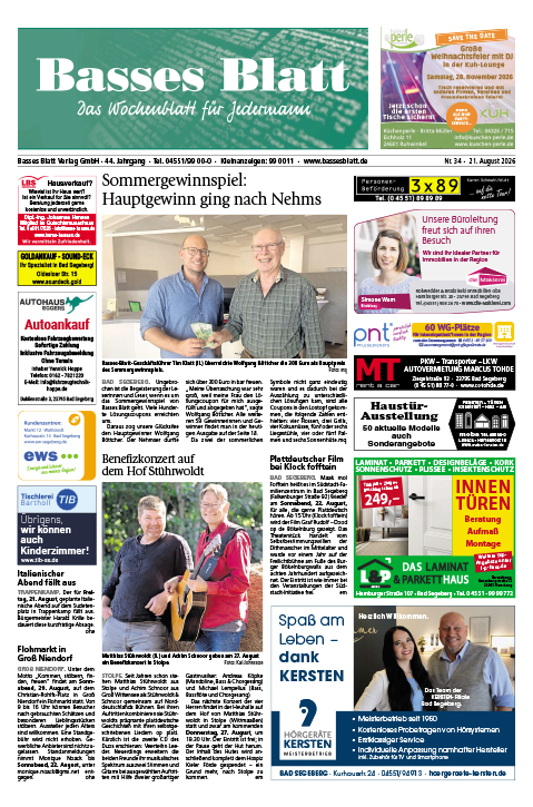 Titelblatt Basses Blatt 21.08.2026