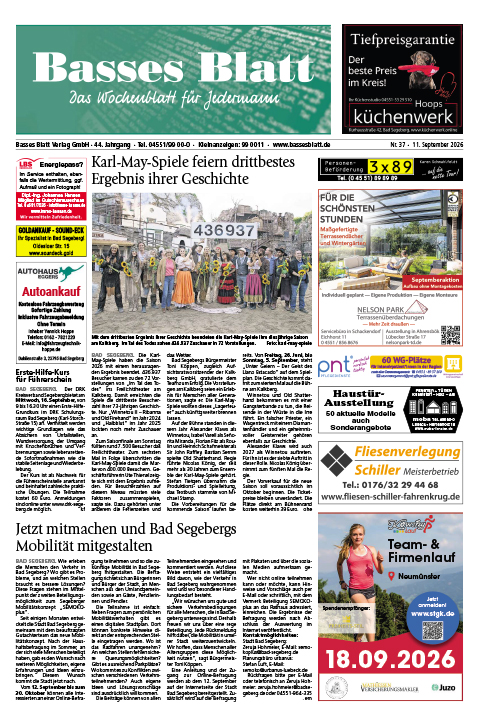 Titelblatt Basses Blatt 11.09.2026