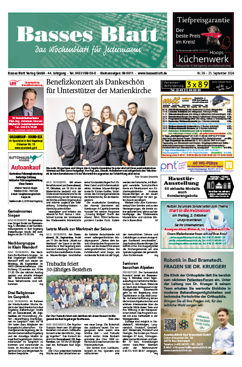 Titelblatt Basses Blatt 25.09.2026