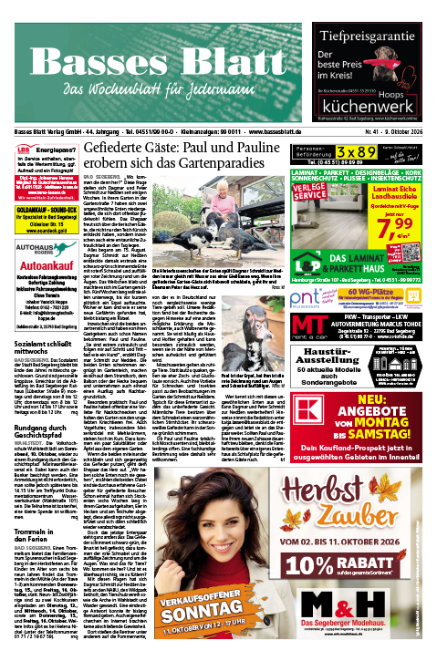 Titelblatt Basses Blatt 09.10.2026