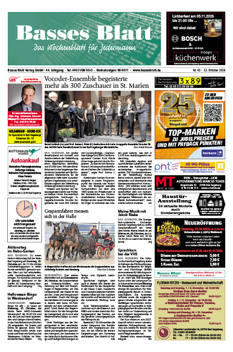 Titelblatt Basses Blatt 23.10.2026