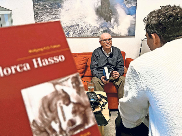 Wolfgang Fabian im Interview mit Jakob Baumer.Foto: ohe