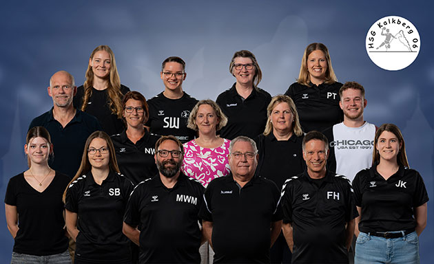Gruppenfoto mit 15 Leuten und HSG Roktberg Logo.